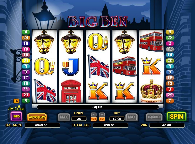 Игровой автомат «Big Ben» в онлайн-казино Император